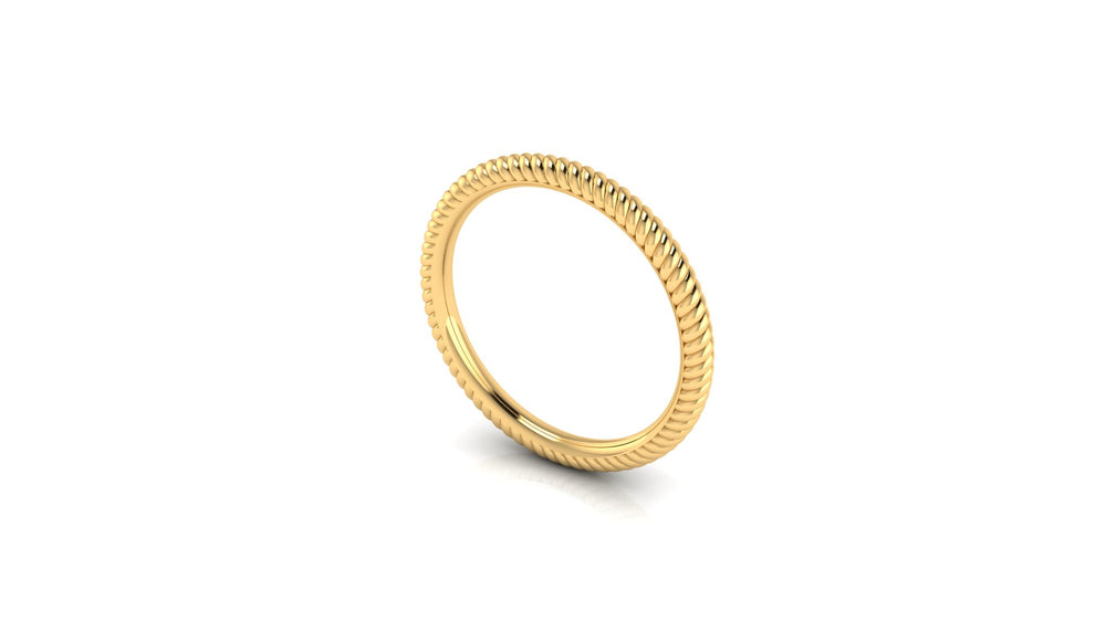 Twist Design Silver Stackable Ring