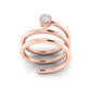 Elegant Coil with Emerald Stone Ring