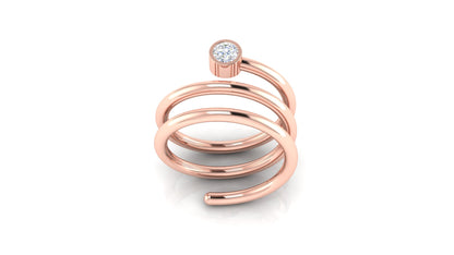 Elegant Coil with Emerald Stone Ring