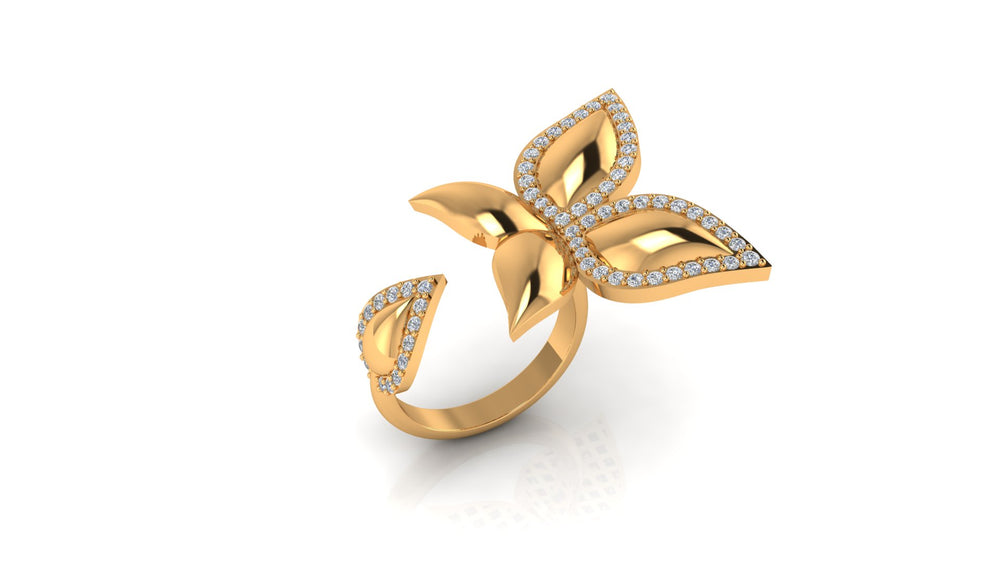 Sparkling Butterfly Ring
