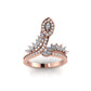 Elegant Sapphire Leaf Ring