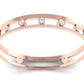 14K Gold Diamond Bangle – Pear or Round Shape