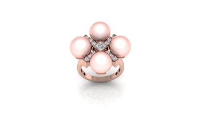 Four - Pearl Clover Ring