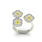 Trio Floral Cluster Ring