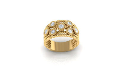 Daisy Chain Gemstone Ring
