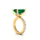 EMERALD Cut Sapphire Diamond Ring