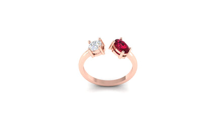 Double Delight Gemstone Ring