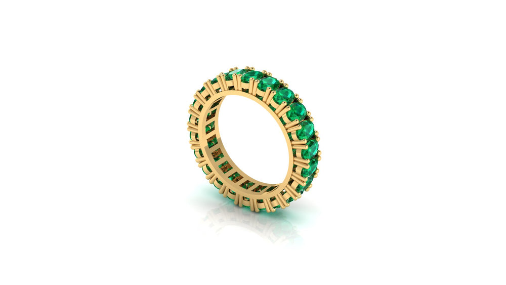 Emerald Eternity Wedding Band