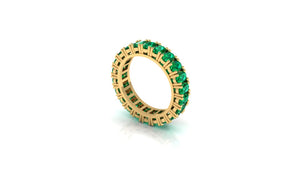 Emerald Eternity Wedding Band