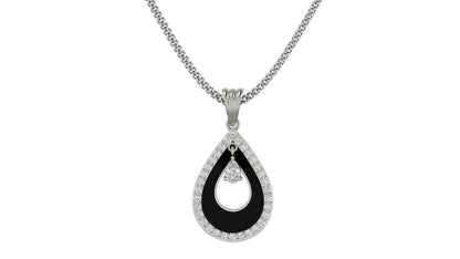 Teardrop Elegance Enamel Necklace
