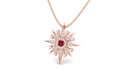 Shimmering Emerald Star Necklace
