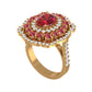 Sapphire Elegance Halo Ring S233