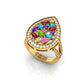 Radiant Multicolor Gemstone Ring