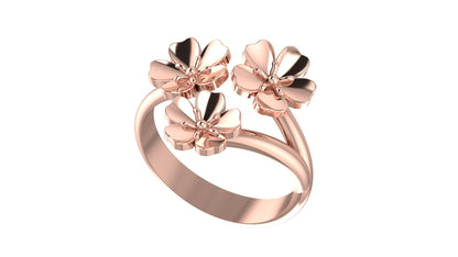 Triple Blossom Ring