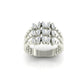 Radiant Rectangles 3 Rows Ring