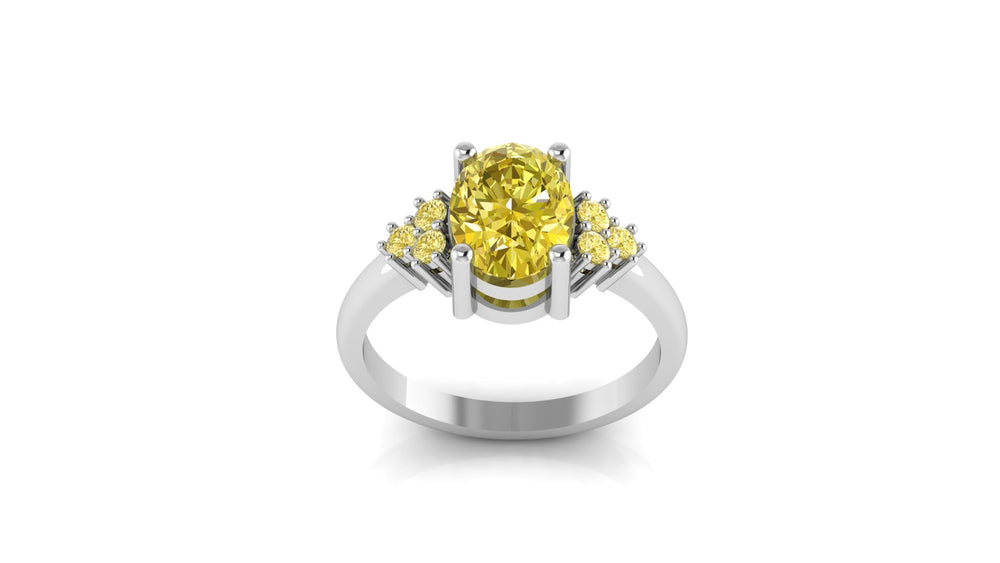 Oval Citrine Halo RinG