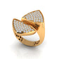 Sparkling Leaf Design Ring