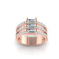 Triple Emerald Radiance Ring