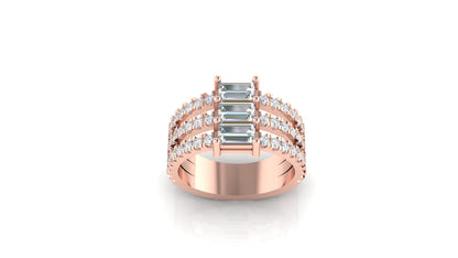 Triple Emerald Radiance Ring