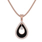 Teardrop Elegance Enamel Necklace