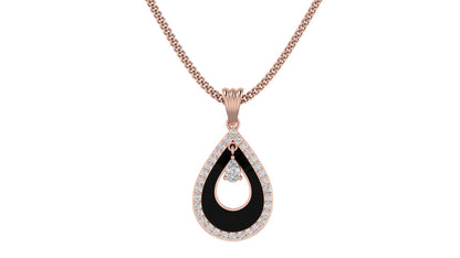 Teardrop Elegance Enamel Necklace