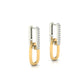 Sparkling Oval Hoops Earring