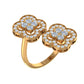 Double Flower Diamond Ring