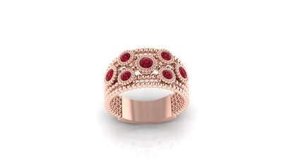 Daisy Chain Gemstone Ring
