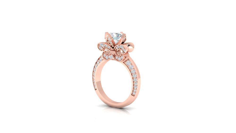 Oval Sapphire Twist Halo Ring