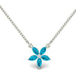 Diamond Petal Charm Necklace