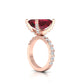EMERALD Cut Sapphire Diamond Ring