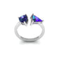 Heartfelt Duo Emerald Ring