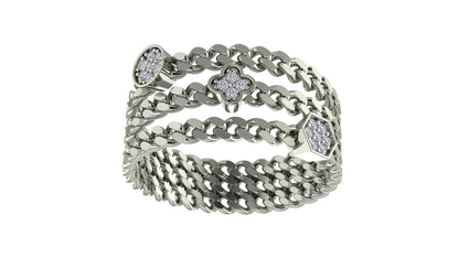 Diamond - Studded Chain Ring