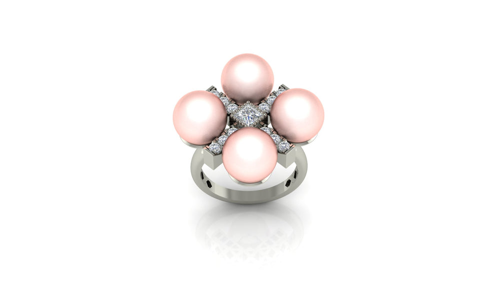 Four - Pearl Clover Ring