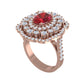 Sapphire Elegance Halo Ring S233
