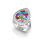 Radiant Multicolor Gemstone Ring