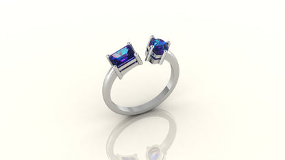 Twin Emerald Elegance Ring