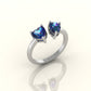 Lover's Embrace Double Heart Ring