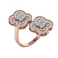 Double Flower Diamond Ring