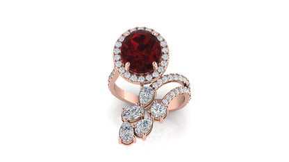 Exquisite Ruby Centerpiece Ring