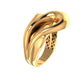 Stylish Two - Tone Wave Ring