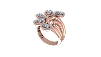 Blossom Ruby Cluster Ring