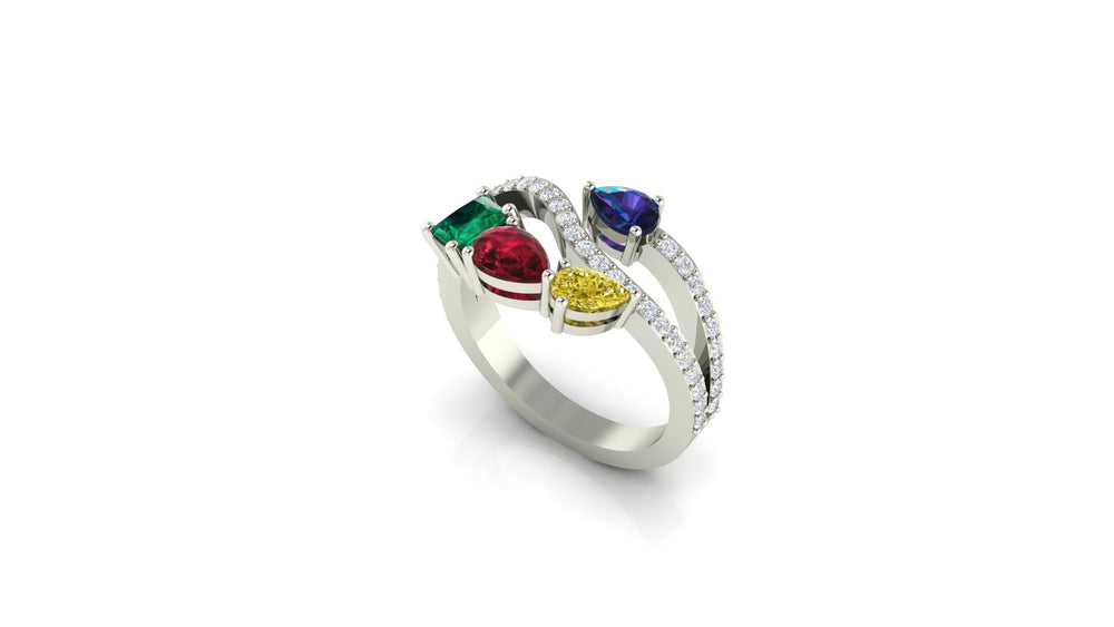 1.	ColorMuse Four-Stone Ring S641