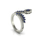 Elegant Sapphire Leaf Ring