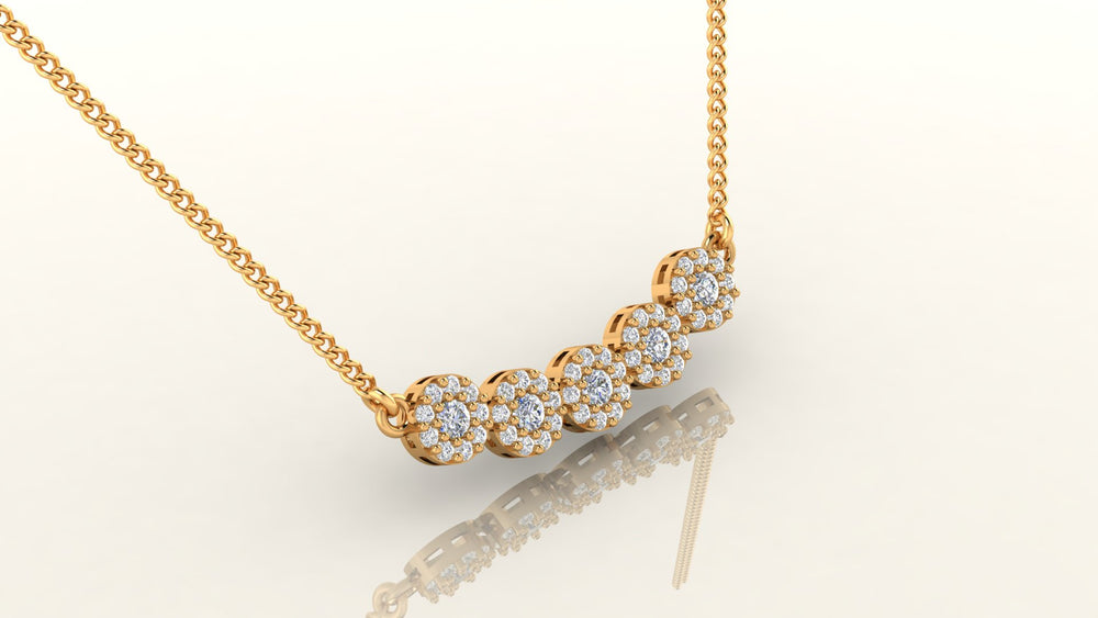 Radiant Five - Cluster Necklace