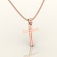 Sleek Dual - Bar Cross Necklace