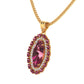Elegant Gemstone Oval Necklace S410