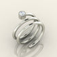 Elegant Coil with Emerald Stone Ring