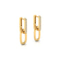 Sparkling Oval Hoops Earring