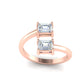 Dual Emerald Charm Ring